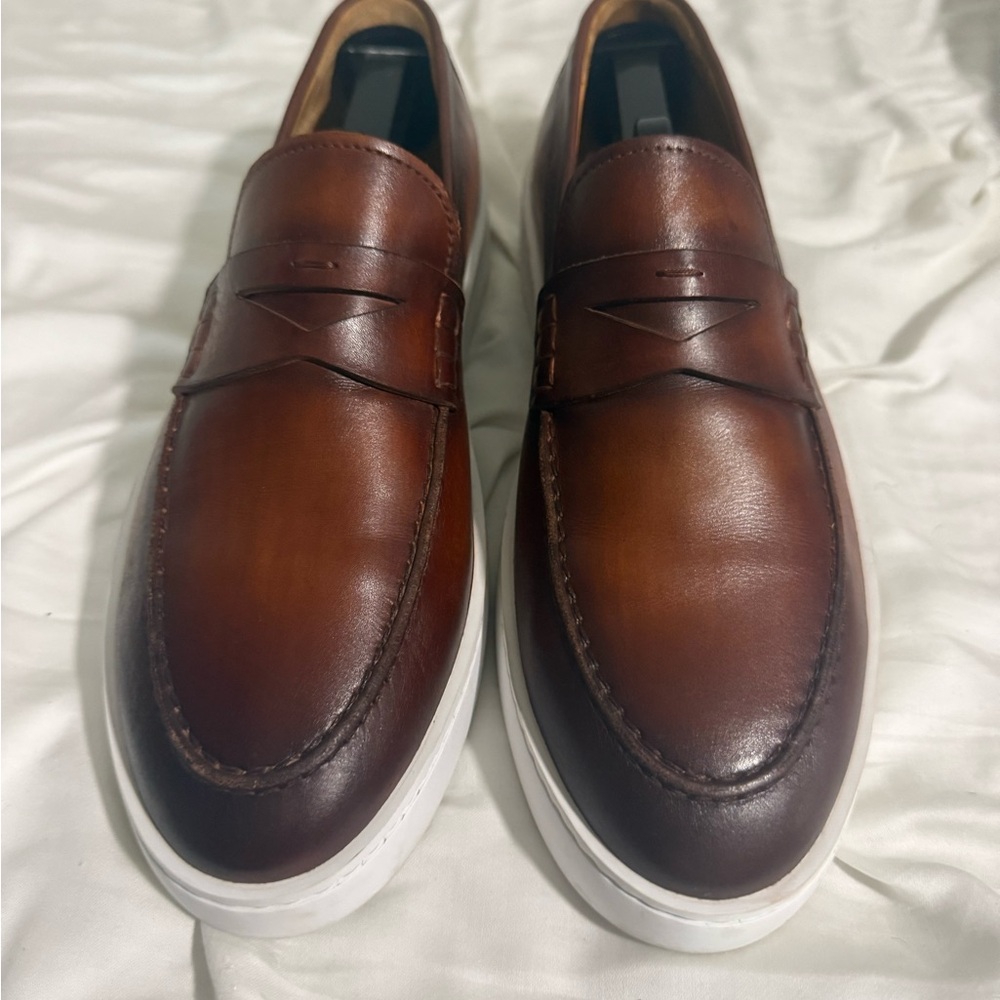 Magnanni lawford Dark Brown Leather Slip-On Loafers
